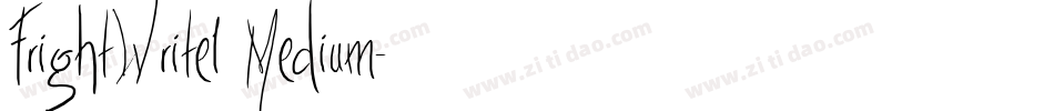 FrightWrite1 Medium字体转换